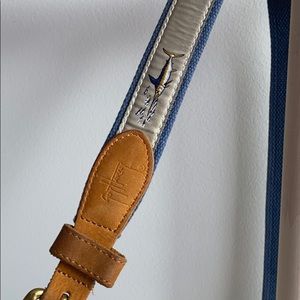 Guy Harvey Navy & Beige fish belt